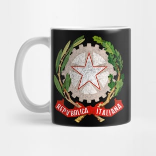 Republic of Italy // Faded Style Coat of Arms Emblem Design Mug